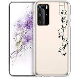 JAWSEU Klar Silikon Hülle für Huawei P40 Pro Hülle Schutzhülle,Weiche Durchsichtig TPU Silikon Handyhülle Ultra Dünn TPU Bumper Case Stoßfest Schutz Soft Hülle für Huawei P40 Pro,