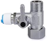 smardy V004 Absperrhahn T-Stück 3/8x3/8x1/4' Wasseranschluss Kühlschrank Quick-Adapter zum Anschluss von 2 G