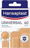 Hansaplast Universal Pflaster (40 Strips), schmutz- und wasserabweisende Wundpflaster, Pflaster Set mit starker Klebkraft & Bacteria S