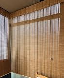 Bambusrollo für Außenfenster, Lichtfilterung, Premium-Qualität, Naturholz, dekorativer Vorhang, 75 x 120