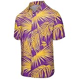 FOCO Herren FLORAL Shirt Vikings SMU Hemd, Knopfleiste, Größe L, Minnesota Wikinger, L