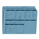 NextDayLabels - Immobilienliste – Liste des rechten Bereichs, vorgedruckt auf strapazierfähigem Karton mit Checkliste zum Abschließen und farbcodierten Punkten zum Organisieren (blau, Briefgröße | 25