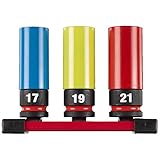 Milwaukee 4932493370 Stoßwellen-Schlag-Steckschlüssel-Set, 1,27 cm, 3-teilig