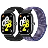 XANS Nylon Armband Kompatibel mit Xiaomi Redmi Watch 4/Xiaomi Smart Band 8 Pro, Verstellbares Atmungsaktives Sportband Solo Loop Ersatzarmband für Xiaomi Redmi Watch 4/Mi Band 8