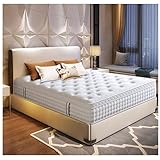 Hybrid-Matratze in Queen-Size-Größe, mit Taschenfederkern und weichem Schaumstoff für ultimative Bewegungsisolierung, starke Kantenunterstützung, mittelfest, 24 cm, 150 x 200