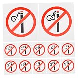 GARIOUANS 20Stücke Selbstklebende Rauchverbot Aufkleber Wasserdichtes Schild mit Symbol für Innen und Außenbereich für Einrichtung