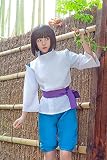 Cosplay wig 千与千寻 女孩粉色和服