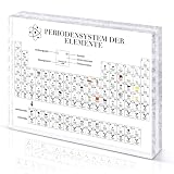 BIROYAL Periodensystem Mit Echten Elementen im Inneren, Acryl Periodic Table (16 x 12 x 2,7cm) mit 83 Elementen, Proben Periodensystem Display Geschenk für Lehrer Studenten Schüler Kinder Dek
