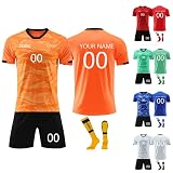 Blitzangebote des Tages Trikot Mit Eigenem Namen Mit Namen Und Nummer Benutzerdefinierte T-Shirts Individuelles Jersey Personalisierte Mit Eigenem Namen Fußballtrikots 90ger Jahre Outfit Fussball S