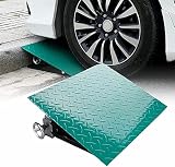Bordsteinrampe für Auffahrten, Rollstuhlrampe, tragbare, rutschfeste Schwellenrampen für die Mobilität von Rollern, Außenrampe für Rollstühle/Autos/Stufen/Treppen/Grün/50 * 40