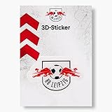 RB Leipzig Autoaufkleber - 3 D Logo farbig - Sticker Aufkleber RBL - Plus Lesezeichen Wir lieben Fußb