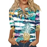 t Shirt Damen 3/4 arm Sommer Tshirt Damen Sommer ohne arm blusen Weihnachten Tshirt Damen Sommer v Ausschnitt Bluse beige Damen Damen Bluse Kurzarm Oberteile Damen Sommer große größen Damen Tshirt 3/