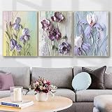3 Stück Diamant Painting Bilder Blumenpflanzen Diamond Painting Erwachsene Groß 5D Diamond Art Painting Kinder Basteln DIY Voll Set Diamond Painting mit Zubehör für Room Decor Wohnwand 30x45cm F-4316