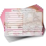 Wachs-Kundenkarten – Salon und Therapeuten, Kundenberatung, Papier – Behandlungsdienstleistungen – Profil- und Aufnahmegröße – Geschenk, Termin und Treuegescheine Beauty Stationery