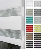 Home-Vision® DuoRollo Klemmfix, Doppelrollo ohne Bohren mit Klämmträgern, Rollos für Fenster und Türen (Weiß, B40cm x H150cm)