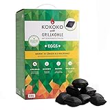 McBrikett KOKOKO Eggs Premium Grillkohle, 8 kg Bio Kokos Grillbrik