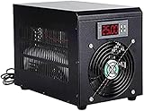 60 l Aquarium-Kühlsystem, 180 W Aquarium-Wasserkühler, Kühler, Wärmer, Aquarium-Wasserkühlmaschine mit Pumpe + 2 m Schlauch, CE/FCC/CCC/PSE, Kühlung und Heizung