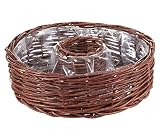 Dehner Weiden-Korbring mit Folie zur Bepflanzung, Höhe 12 cm, Ø 40 cm, Weidengeflecht, B