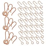 Cabilock 60 Stück Vorhanghaken Metall für Vorhangschienen Robuste Vorhanghaken für Große Leise und Flexible Montage für Deckenmontage und Verschiedene Vorhangsy