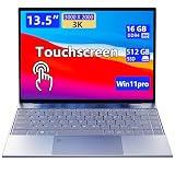 13,5-Zoll-Touchscreen-Laptop-PC Win11,16GB RAM 512GB SSD, Celeron N95 bis zu 3,4 GHz, 3K 3000 x 2000 FHD, Tastatur mit Hintergrundbeleuchtung,Entsperren per Fingerabdruck, Vollmetallgehäuse, g