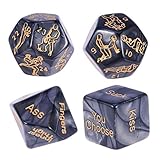 4 Stück Würfel Spiel 36 Position Lehrbuch Würfel Spiel Humor Spiel Paar Geschenk für Erwachsene Liebhaber Paar Liebe Sp