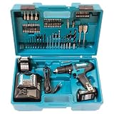Makita HP333DSAX1 Akku-Schlagbohrschrauber 12V max. / 2,0 Ah, 2 Akkus + Ladegerät in Transportk