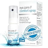 Hyaluron Augenspray unkonserviert (15ml) mit Liposomen gegen trockene Augen speziell für Kontaktlinsenträger - Die Alternative zu Augentropfen – bei brennenden, gereizten und müden Aug