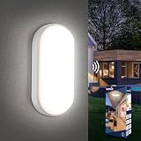 Letlit Lampe Wandlampe mit Bewegungsmelder Innen, 18W 1800LM Kellerlampe Deckenlampe Wandleuchte Deckenleuchte, IP54 Feuchtraumleuchte mit Bewegungsmelder für Keller Flur Treppe Garag