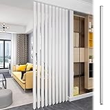 Moderner Raumteiler aus Massivholz, vom Boden bis zur Decke, luxuriös, weiß, vertikale Trennwand für Wohnzimmer und Schlafzimmer, einfach zu installieren, 210 cm, stilvoller R