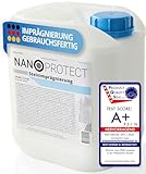 Nanoprotect Steinimprägnierung | 5 L für ca. 40 – 60 m² | Vorbeugend gegen Grünbelag und Einschmutzung | Ideal für Pflastersteine, Beton und Fassaden | Profi Q