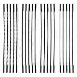 VooGenzek 20 Stück Dekupiersägeblatt Set, 10/15/18/24 Dekupiersägeblatt mit Stift, Festgestecktes Dekupiersägeblatt, zum Sägen von Holz, Kunststoff, Schaumstoff, Weichmetallen, 5 Stück von jeder Größ