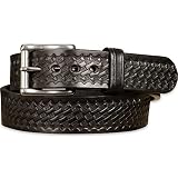 Bullhide Belts Herren-Ledergürtel für Freizeit, Kleid, 3,8 cm breit, Schwarz, 42' (Size 40 Pants - Check Size Guide)