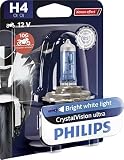 Philips 12342CVUBW Crystalvision Ultra Moto H4 Motorrad-Scheinwerferlampe, 1 Stück