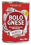 3FOODIES Bolognese Salsiccia | Nudelsauce mit pikanter Salsiccia nach italienischer Art | Mit Peperoncini & schwarzem Pfeffer, 400g