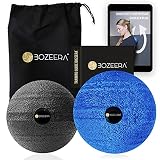 [FASZIENKUGEL 10CM & 8CM] Faszienball Set – Faszienbälle zur Massage von Schulter, Rücken - Massageball 10cm & 8cm - Inkl. Video, Booklet & Tasche– Premium Faszienball S
