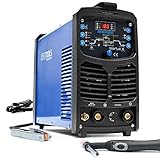 IPOTOOLS INV185PACDC WIG Schweißgerät AC DC Schweissgerät mit 180 Amper Volldigitales Inverterschweißgerät Inkl HF-Zündung, Pulsfunktion, Aluminium Schweißen, MMA, IGBT, 7 Jahre G