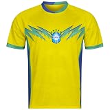 JELEX Performante Herren Trikot | mit eingesticktem Logo & Kurzarm | modernes Design für Fußballfans | ideal für Sammler (DE/NL/SE/PL, Alphanumerisch, L, Regular, Regular, Brasilien)