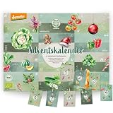 Bio Saatgut Adventskalender 2024 – mit 24 Sorten Demeter Gemüse Samen | DIY Kalender von Loveplants mit Klammern, Umschläge & Schnur | Geschenk für Gartenliebhaber, Gartenfreunde & G