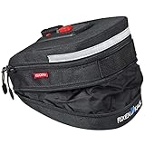 KLICKfix Farradtasche Micro 200 Expandable Schwa Satteltasche, Schwarz, 19 x 12 x 8