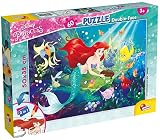 Lisciani - DIE KLEINE MEERJUNGFRAU Puzzle - ab 3 Jahren - Beidseitig bemalbar - Riesenpuzzle und Ausmalbild - Disney Puzzle mit bunten Motiven – Spiele ab 3 Jahren M