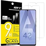 NEW'C 2 Stück, Panzer Schutz Glas für Samsung Galaxy A42 5G, Galaxy M12, Frei von Kratzern, 9H Härte, HD Displayschutzfolie, 0.33mm Ultra-klar, Ultrabeständig