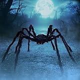 Halloween Deko Outdoor Spinne Garten Horror Dekoration Spinnen Gartendeko Türdeko Decoration Draußen Halloweendeko Spider Gruselig Tür Riesen AußEn Grusel HaustüR Indoor Aussen Party Haus Dekoartik