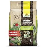 Neudorff NeudoHum KakteenErde und SukkulentenErde 3L - Torffreie Bio Kaktuserde für gesunde, intensiv grüne Kakteen - Erde für Sukkulenten Sandanteil und Tong