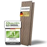 KAISER plastic® Akustikpaneele Holz | Farbe: Walnuss | Holzpaneele Wand in verschiedenen Formaten | Wandpaneele aus Holzfunier und Filz | moderne Holzoptik (120 x 60 cm)