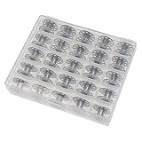 vhbw Aufbewahrungs-Box kompatibel mit Pfaff Ambition Essential, 155, 1,5, 1 Nähmaschinen-Spulen - inkl. Unterfaden-Spulen, M