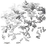 Oblique Unique® Fisch Konfetti für Taufe Hochzeit Konfirmation Kommunion Geburtstag Feier Sommer Party Tisch Deko Streudeko (Silber)