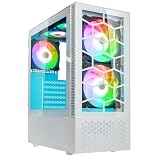 Kolink Observatory MX Glass PC-Gehäuse, Kolink Umbra ARGB-Lüfter, Mesh-PSU-Verkleidung, Glasfrontplatte, SPCC-Stahl, Midi Tower, Weiß