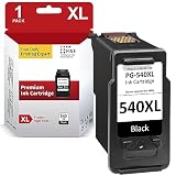 Inkwood 540XL Schwarz Kompatibel für Canon Druckerpatronen 540, Canon PG 540 XL für TS5150 Druckerpatronen, für Canon Pixma TS5151, MG3650, MG3650s, MG4250, MG3600, MX475, MX535