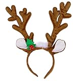 Healifty Rentiergeweih Geweih Haarreif Kinder Mädchen Weihnachten Fasching Karneval Party Haarschmuck Kostüme Zubehö