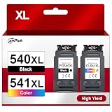 CanPick 540XL 541XL Multipack Ersatz für Canon Druckerpatronen 540 541 XL Schwarz Color PG 540 PG-540 CL 541 für Canon Pixma TS5150 MG3600 MG3650S MG3650 MG4250 MX475 TS5100 MG3150 MG3500 MG4200 MX535